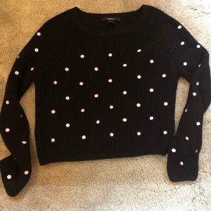 Crop polka dot sweater